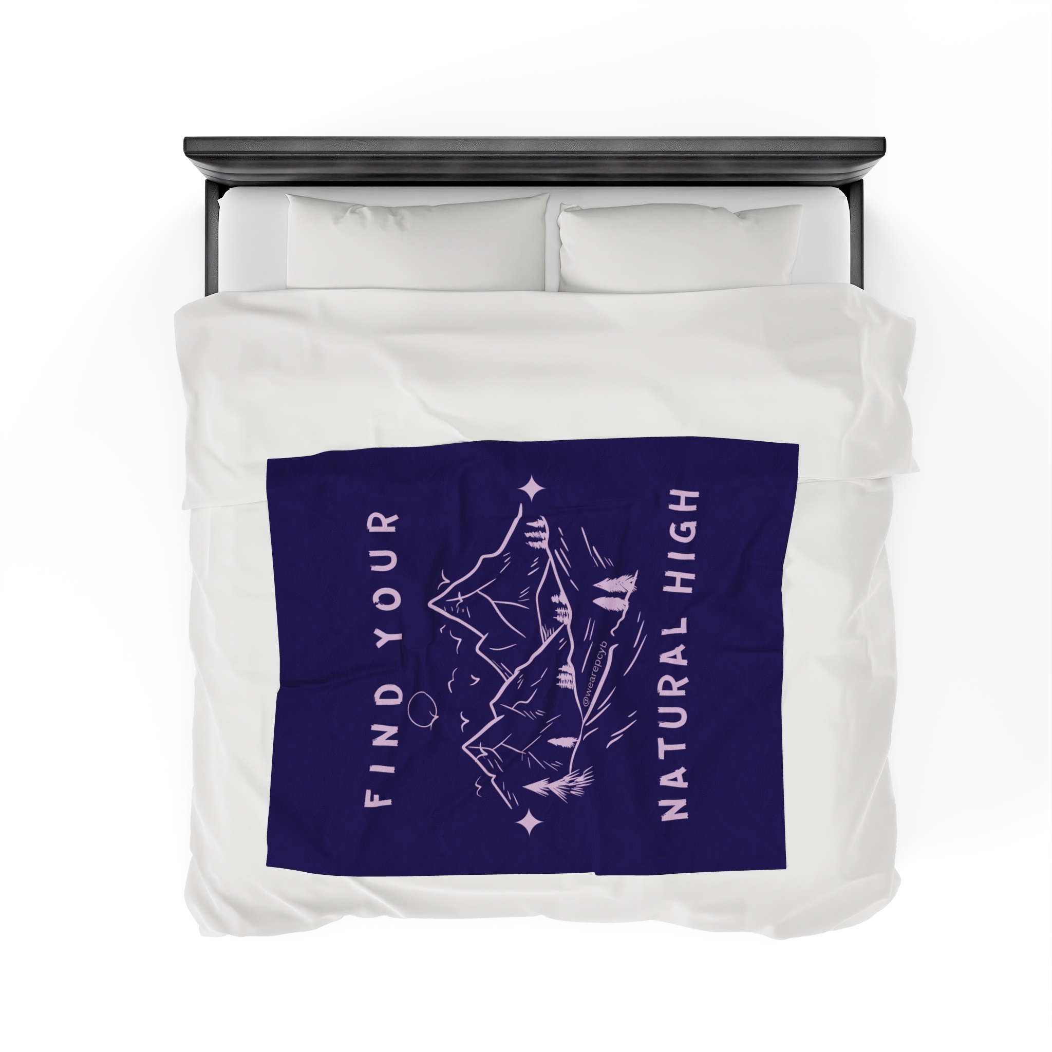 "Find Your Natural High" Velveteen Plush Blanket - Image 8