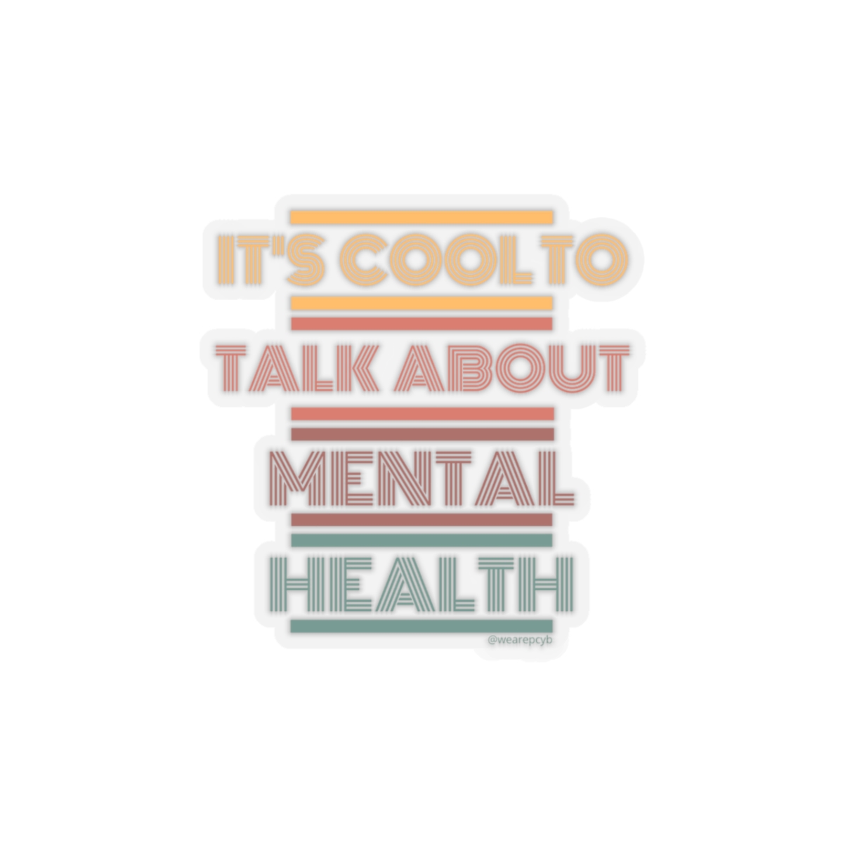 It's Cool to Talk About Mental Health Kiss-Cut Stickers - Image 11