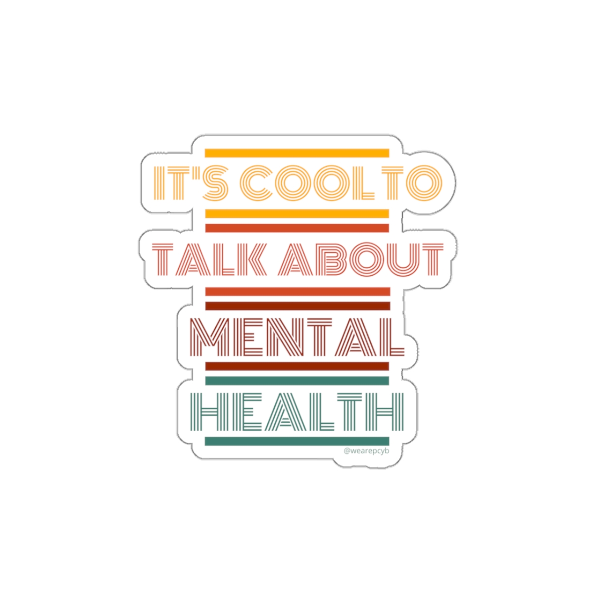It's Cool to Talk About Mental Health Kiss-Cut Stickers - Image 14