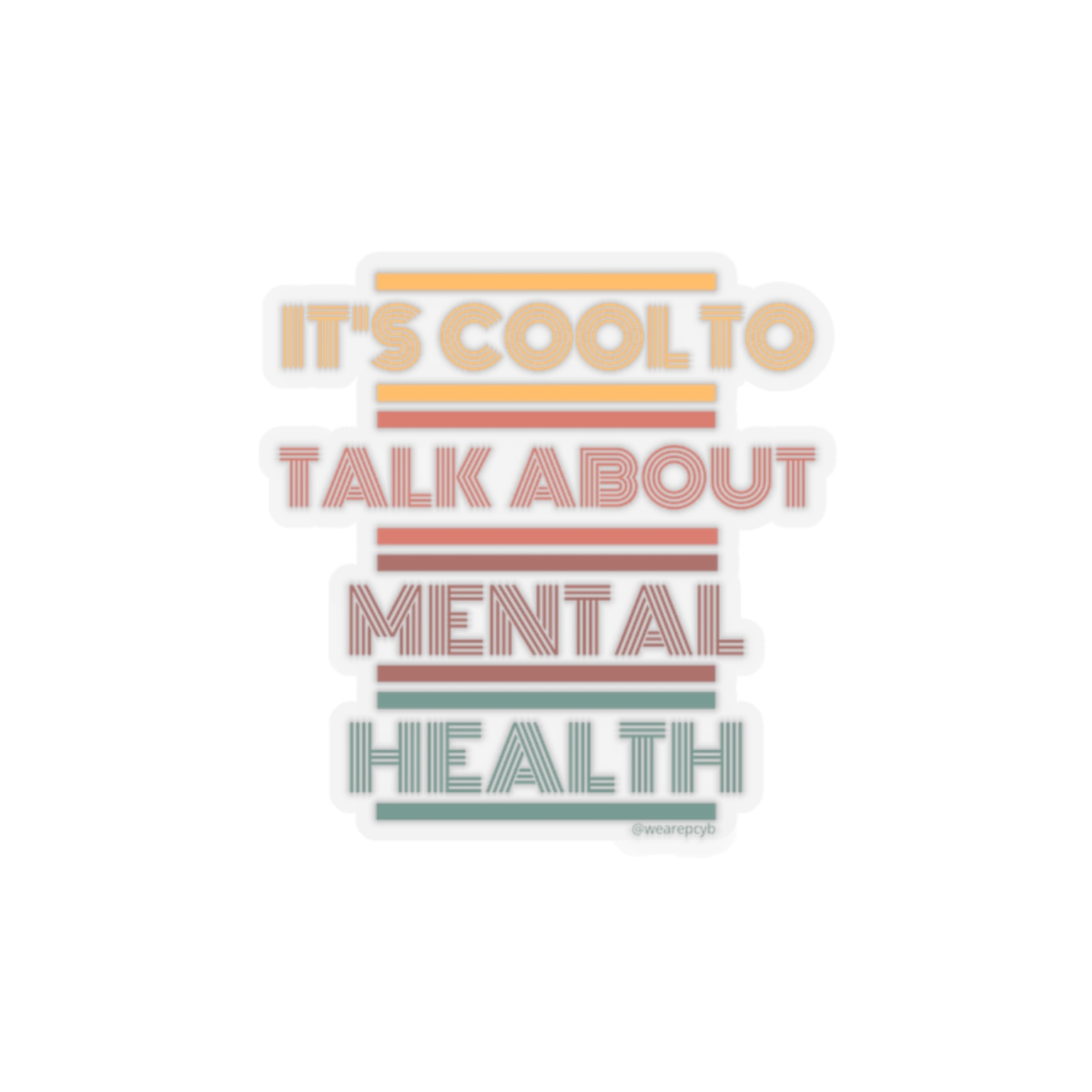 It's Cool to Talk About Mental Health Kiss-Cut Stickers - Image 5