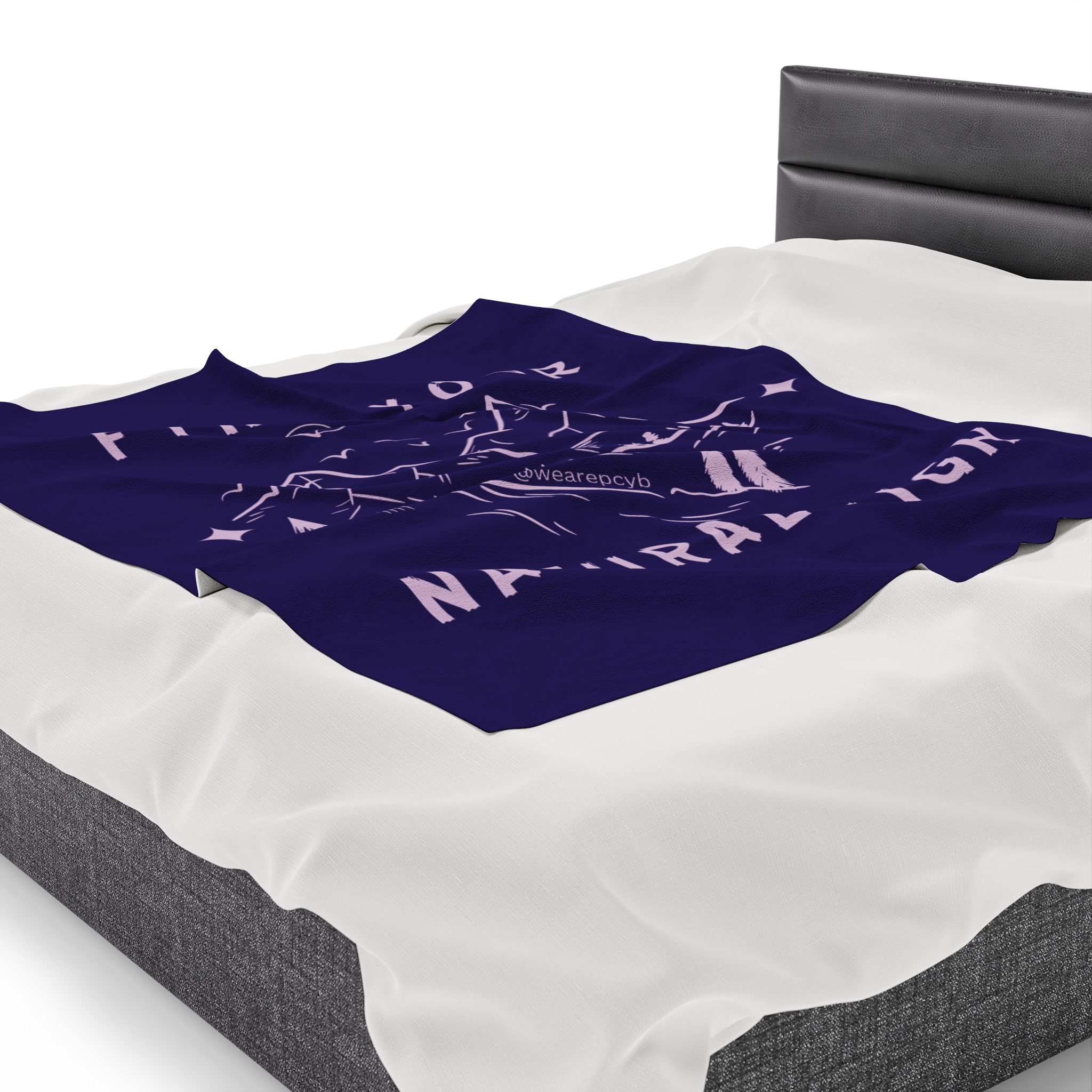 "Find Your Natural High" Velveteen Plush Blanket - Image 7